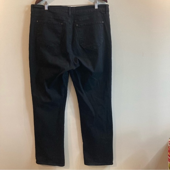 NYDJ Sz 18 Straight Lift Tuck Technology High Rise  Black Jeans - Picture 6 of 14